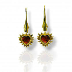 Heart of Fire Earrings Sterling Silver 925